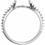 14K White Gold Accented Sculptural-Inspired Peg Shank