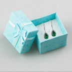 14k White Gold Plated 2 Ct Created Emerald CZ Teardrop Earrings