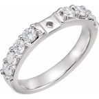 14K White Gold 3/4 CTW Natural Diamond Peg Shank