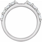14K White Gold 3/4 CTW Natural Diamond Peg Shank