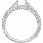 14K White Gold 1/2 CTW Natural Diamond Peg Shank with 4.78 mm span