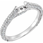 14K White Gold 1/2 CTW Natural Diamond Peg Shank with 4.78 mm span