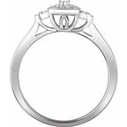 10K White Gold .05 CTW Natural Diamond Promise Ring