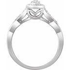 10K White Gold 1/10 CTW Natural Diamond Promise Ring
