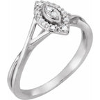10K White Gold .06 CTW Natural Diamond Promise Ring