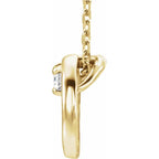 14K Yellow Gold Forever One™ Lab-Grown Moissanite Circle 18" Necklace