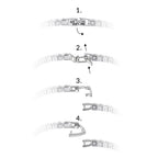 DiamondX 18K White Gold 4 Carat Created White Sapphire Tennis Bracelet Plated