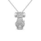DiamondX 1/10 Carat Diamond Dog Pendant in Sterling Silver - 18