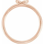14K Rose Gold .02 CTW Natural Diamond Butterfly Youth Ring