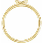 14K Yellow Gold .02 CTW Natural Diamond Butterfly Youth Ring