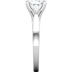 14K White Gold Sculptural-Inspired Shank for Peg Setting