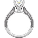 14K White Gold Sculptural-Inspired Shank for Peg Setting