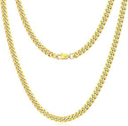 DiamondX 24K Yellow Gold Chain Men Chunky Miami Cuban Chain Necklace, Available in 6/10/mm Width, 18/20/22/24/26/28/30 inch Length, Plated