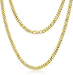 DiamondX 24K Yellow Gold Chain Men Chunky Miami Cuban Chain Necklace, Available in 6/10/mm Width, 18/20/22/24/26/28/30 inch Length, Plated