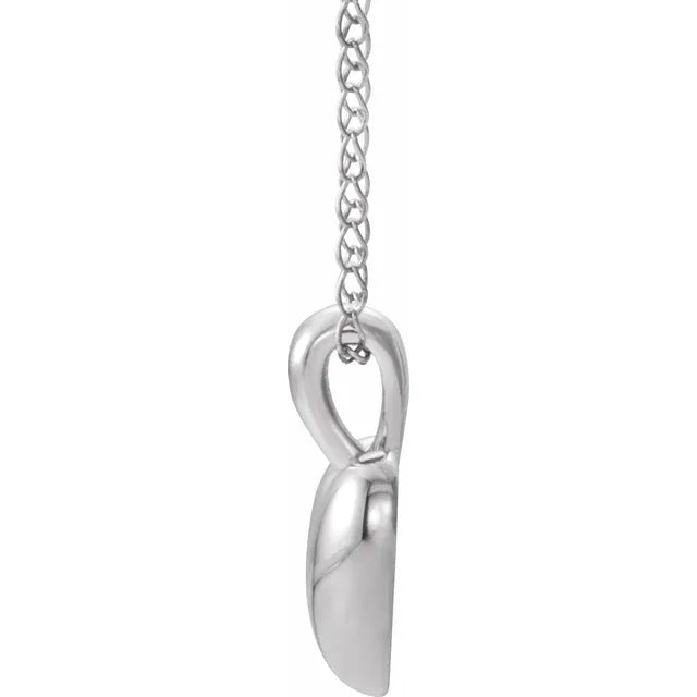 Sterling Silver Youth Heart 15" Necklace