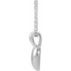 Sterling Silver Youth Heart 15" Necklace