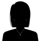 18K Yellow Gold 1/2ct Created Peridot CZ Square 18 Inch Necklace and Earrings Set Plated