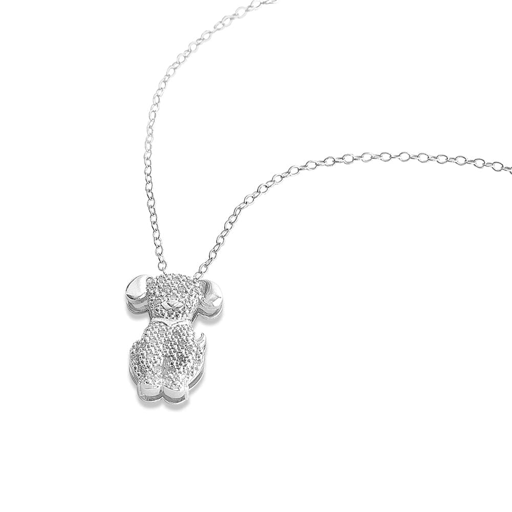 DiamondX 1/10 Carat Diamond Dog Pendant in Sterling Silver - 18
