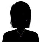 18K Yellow Gold 1ct Created Amethyst CZ Round 18 Inch Necklace and Earrings Set Plated