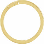 14K Yellow Gold Engravable Sideways Cross Ring