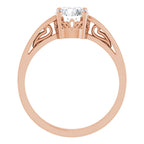 14K Rose Gold Stuller Lab-Created Moissanite Ring