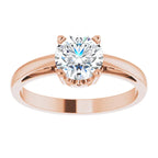14K Rose Gold Stuller Lab-Created Moissanite Ring
