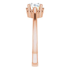 14K Rose Gold Stuller Lab-Created Moissanite Ring