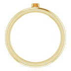 14K Yellow Gold Citrine Stackable Ring