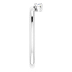 14K White Gold 1/10 CT Diamond Stackable Ring