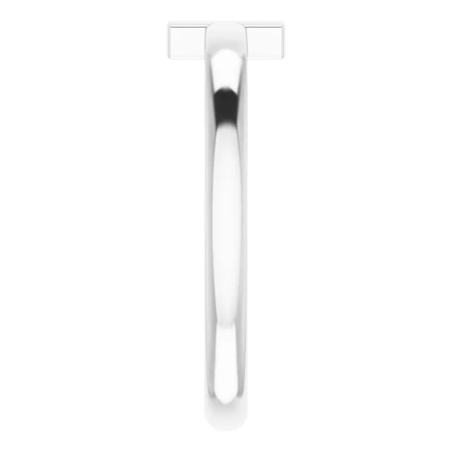 14K White Gold .015 CTW Natural Diamond Youth Sideways Cross Ring