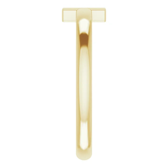 14K Yellow Gold .015 CTW Natural Diamond Youth Sideways Cross Ring