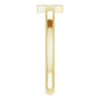 14K Yellow Gold .015 CTW Natural Diamond Youth Sideways Cross Ring
