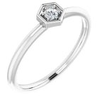 14K White Gold 2.5 mm Round Forever One™ Lab-Grown Moissanite Ring