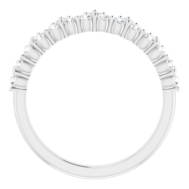 14K White Gold 5/8 CTW Lab-Grown Diamond Stackable Ring