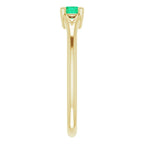 14K Yellow Gold Natural Emerald Youth Solitaire Ring