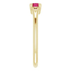 14K Yellow Gold Natural Ruby Youth Solitaire Ring
