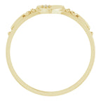 14K Yellow Gold .01 CT Natural Diamond Youth Heart Ring