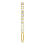 14K Yellow Gold French-Set Matching Natural Diamond Band