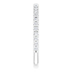 14K White Gold French-Set Matching Natural Diamond Band