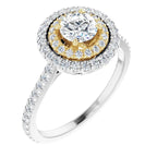 14K White Gold 1.2 mm Round Accented Band Mounting