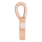 14K Rose Gold .01 CT Diamond Youth Heart Pendant