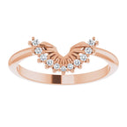 14K Rose Gold .08 CTW Diamond Band