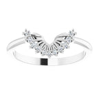 14K White Gold .08 CTW Diamond Band