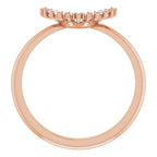 14K Rose Gold .08 CTW Diamond Band