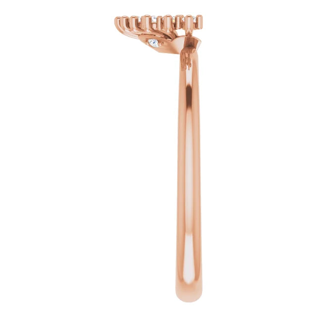 14K Rose Gold .08 CTW Diamond Band