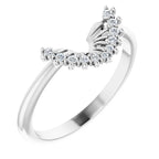 14K White Gold .08 CTW Diamond Band