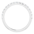 14K White Gold 1/2 CTW Natural Diamond Matching Band