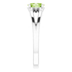 Sterling Silver Imitation Peridot Solitaire Youth Ring