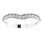 14K White Gold 1/4 CTW Natural Diamond Matching Band