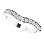 14K White Gold 1/4 CTW Natural Diamond Matching Band